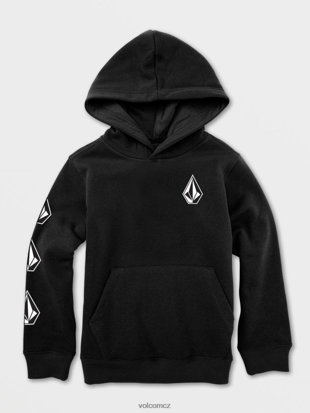 cz Volcom chlapci oblečení ikonická mikina s kamenným pulovrem Černá 6Z0N201189