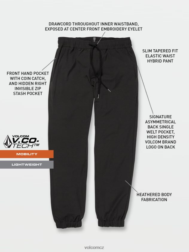 cz Volcom muži oblečení Frickin cross shred elastický pas joggers Černá 6Z0N20329