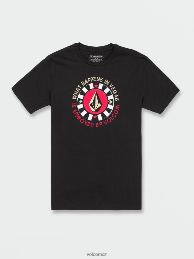 cz Volcom muži oblečení las vegas triko s krátkým rukávem Černá 6Z0N20107
