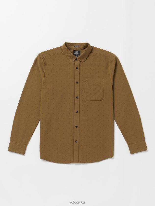 cz Volcom muži oblečení rande rytíř košile s dlouhým rukávem bláto 6Z0N20135