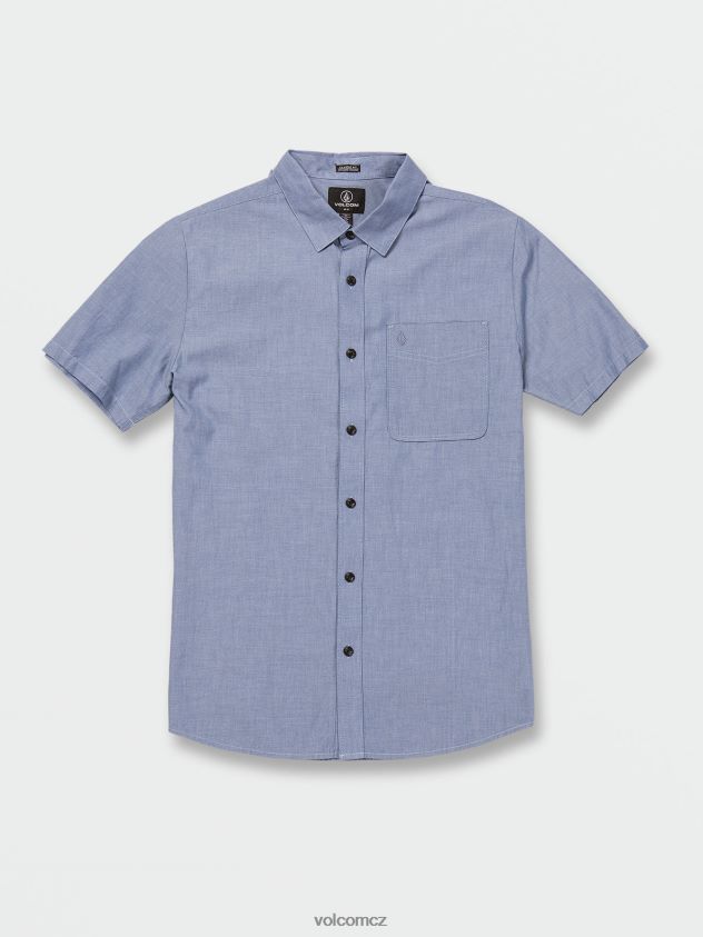 cz Volcom muži oblečení rande rytíř košile s krátkým rukávem chambray 6Z0N20136