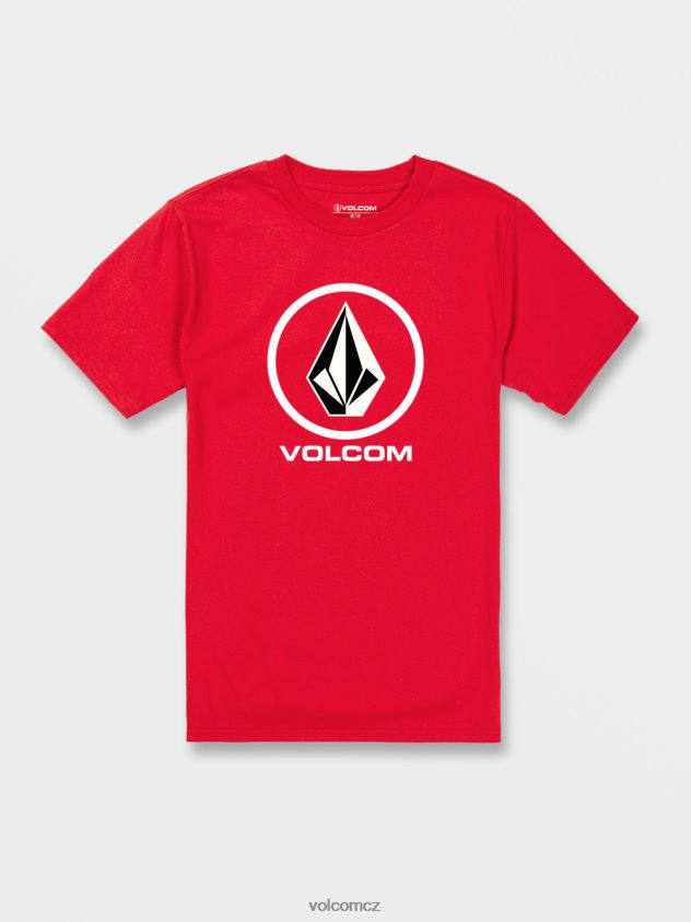 cz Volcom muži oblečení tričko s krátkým rukávem z kamene Červené 6Z0N2094