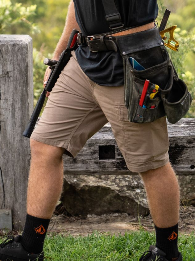 cz Volcom muži oblečení workwear caliper pracovní šortky žíhaný 6Z0N20214