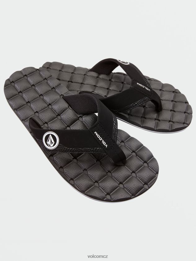 cz Volcom muži obuv polohovací sandály Černá bílá 6Z0N20584