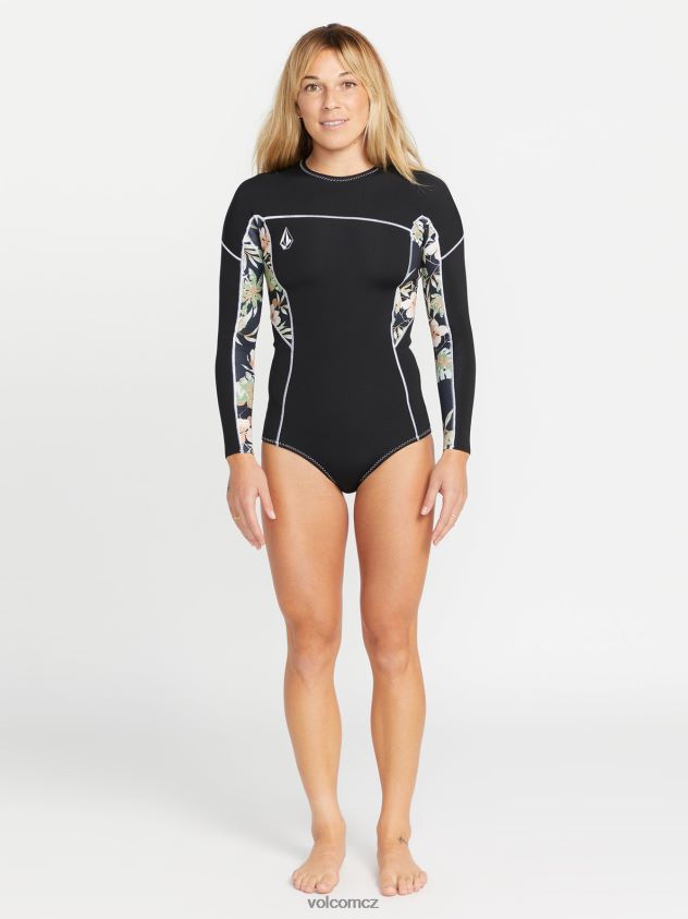 cz Volcom ženy oblečení modulátor 1mm neopren se zadním zipem s dlouhým rukávem Černá 6Z0N201109