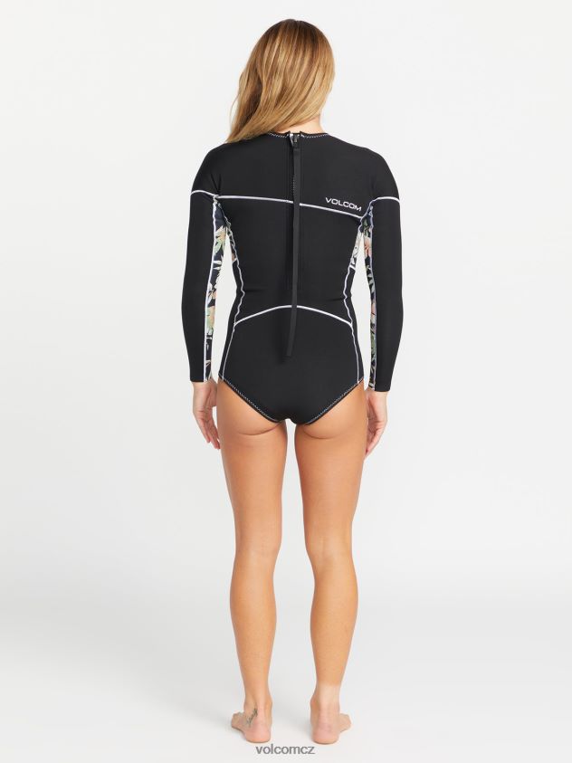 cz Volcom ženy oblečení modulátor 1mm neopren se zadním zipem s dlouhým rukávem Černá 6Z0N201109