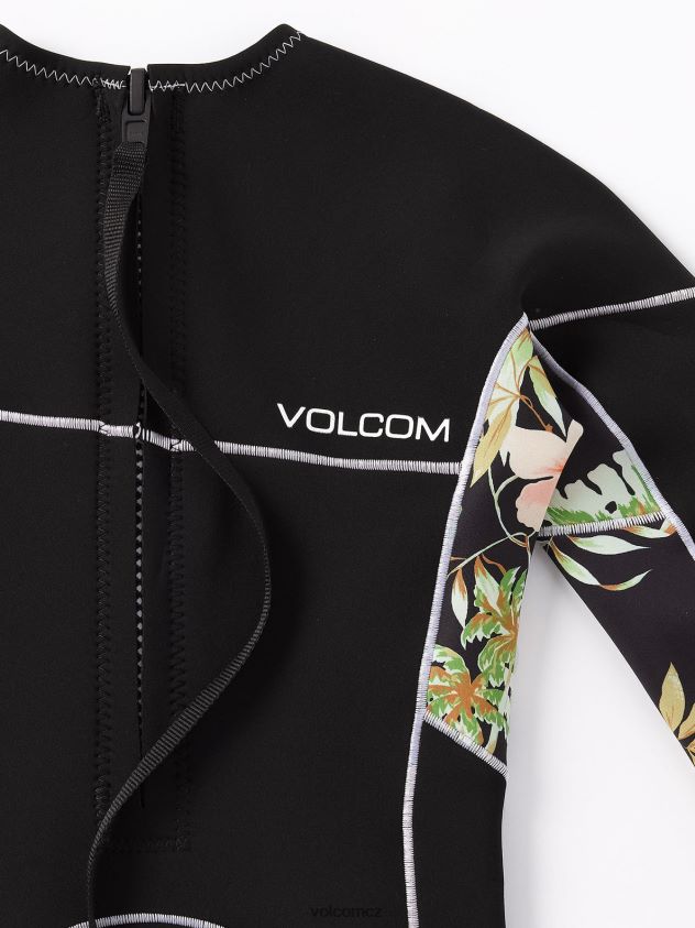 cz Volcom ženy oblečení modulátor 1mm neopren se zadním zipem s dlouhým rukávem Černá 6Z0N201109