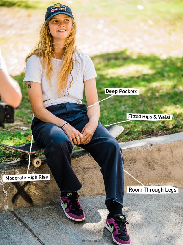 cz Volcom ženy oblečení tohle jsou skate kalhoty půlnoční modrá 6Z0N20937