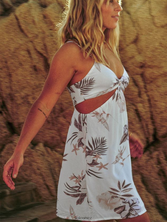 cz Volcom ženy oblečení šaty s výstřihem coco ho bílý 6Z0N20879