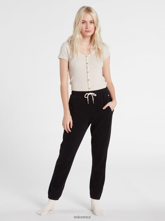 cz Volcom ženy oblečení žil v lounge fleecových kalhotách Černá 6Z0N20947