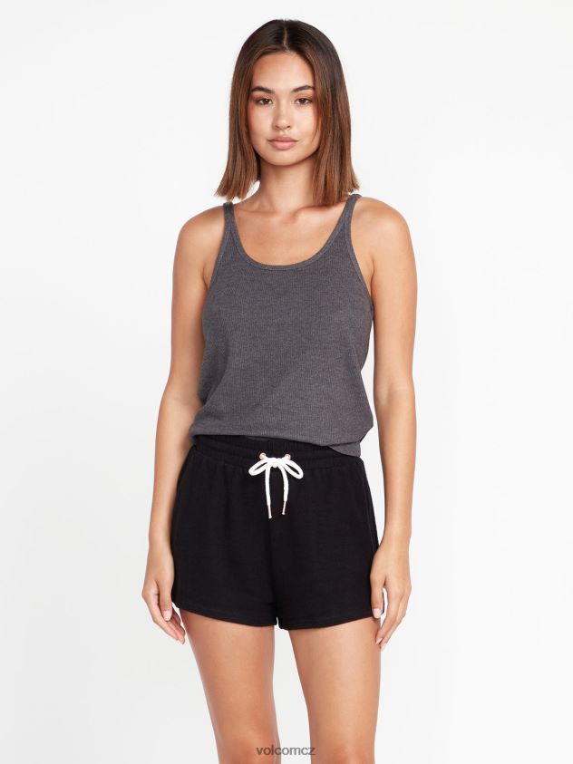 cz Volcom ženy oblečení žil v lounge fleecových šortkách Černá 6Z0N20968