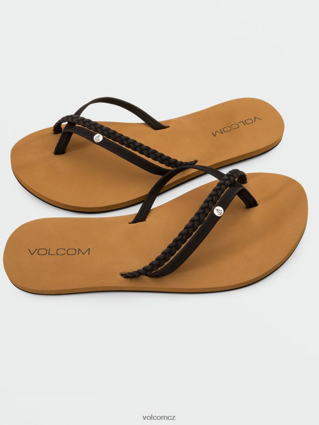 cz Volcom ženy obuv vzrušení ii sandál Černá 6Z0N201032